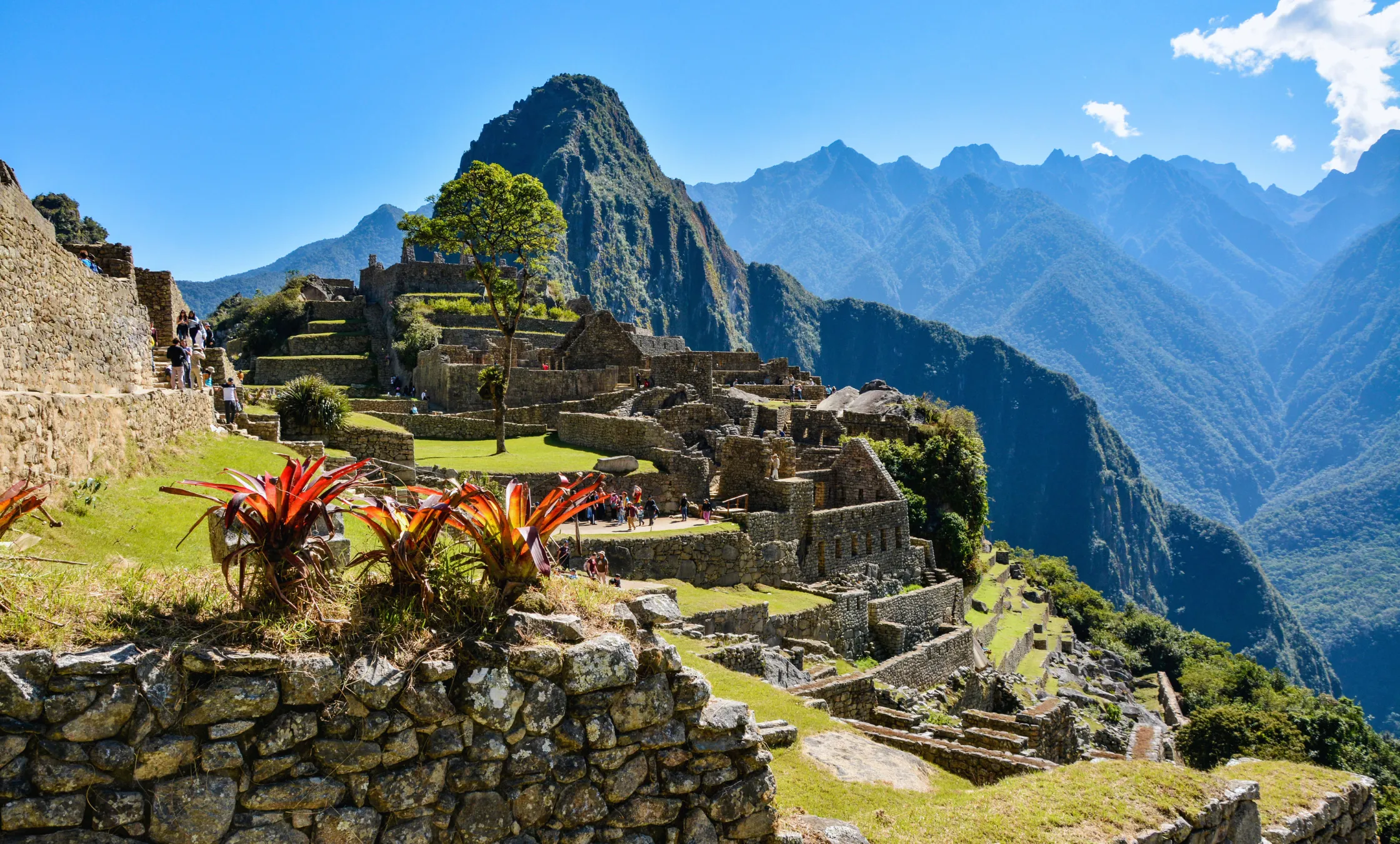 Panoramic view of Machu Picchu, the iconic Inca citadel and UNESCO World Heritage Site in Peru