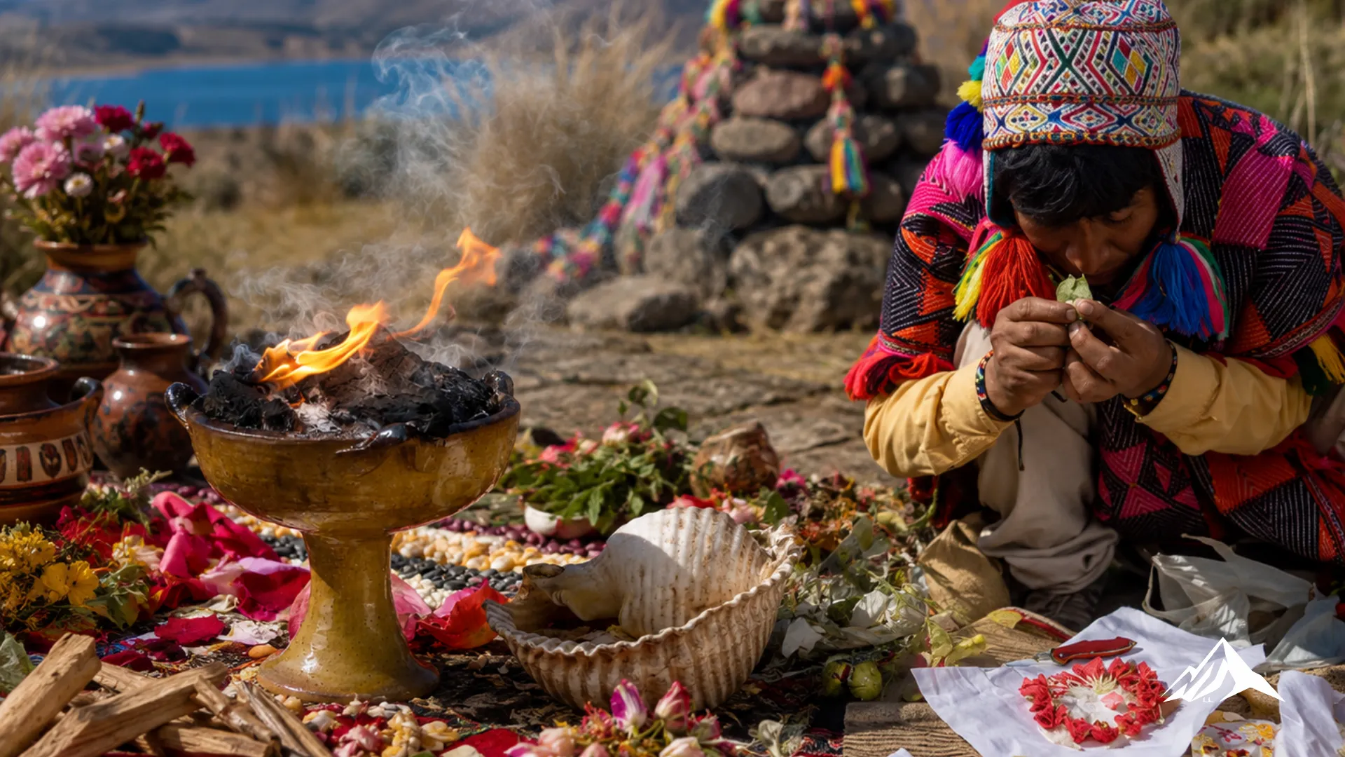 Traditional Pachamama offering ceremony in Cusco, where travelers honor Mother Earth through the sacred Pago a la Tierra ritual.